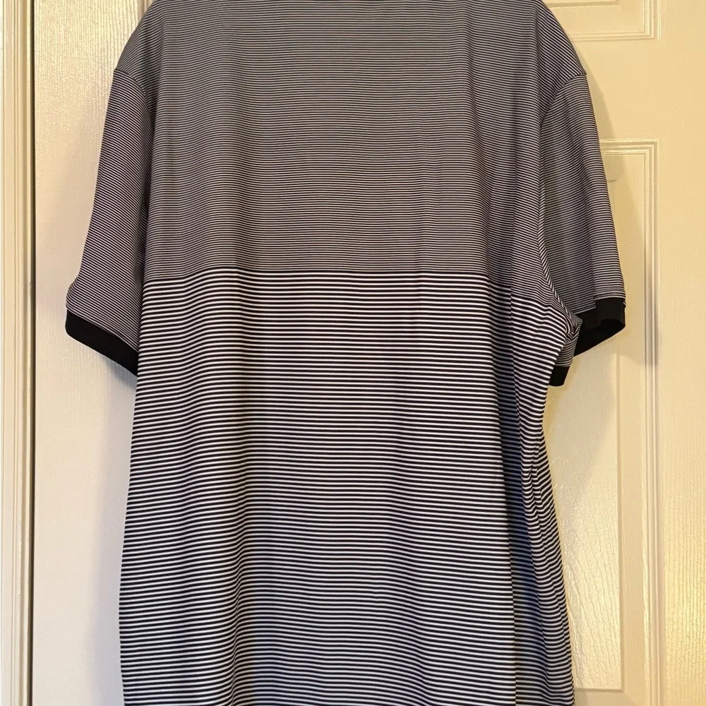 U.S. Polo Assn. Men's Polo Shirt - Black and White Stripes - Picture 4 of 7